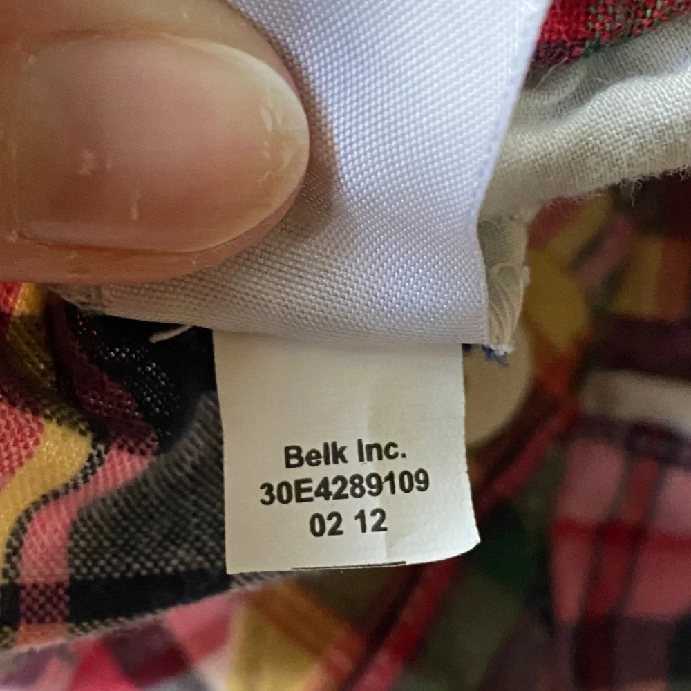 J. Khaki madras shorts cotton multicolor plaid girl 12